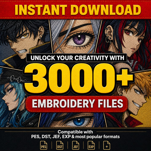 Anime embroidery designs - embroidery, |